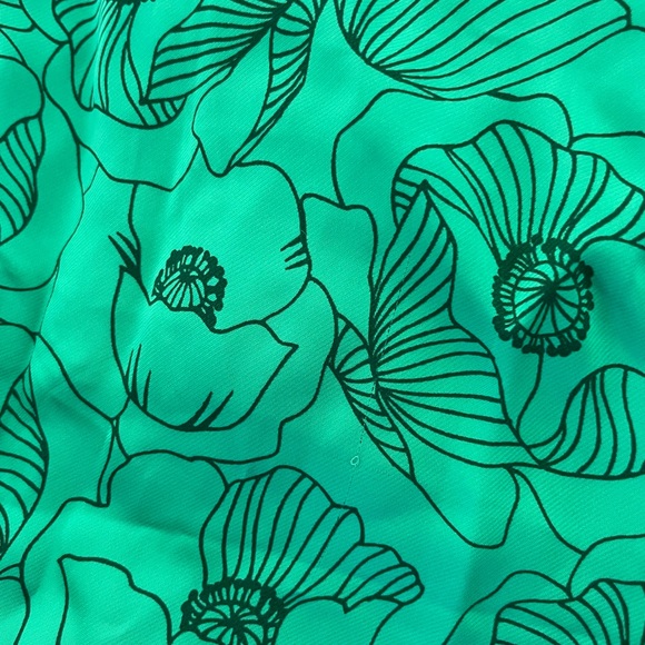 The Kooples Graphic Poppies Vibrant Green Backless Dress - Picture 7 of 16